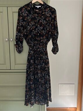 DR2 Black Floral Maxi Dress with Autumn Print